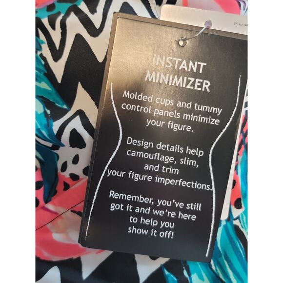 Maxine of Hollywood Swimsuit 12 Floral Tummy Control Skirted One Piece New NWT - Picture 5 of 7